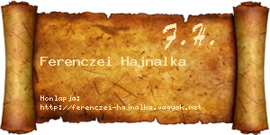 Ferenczei Hajnalka névjegykártya